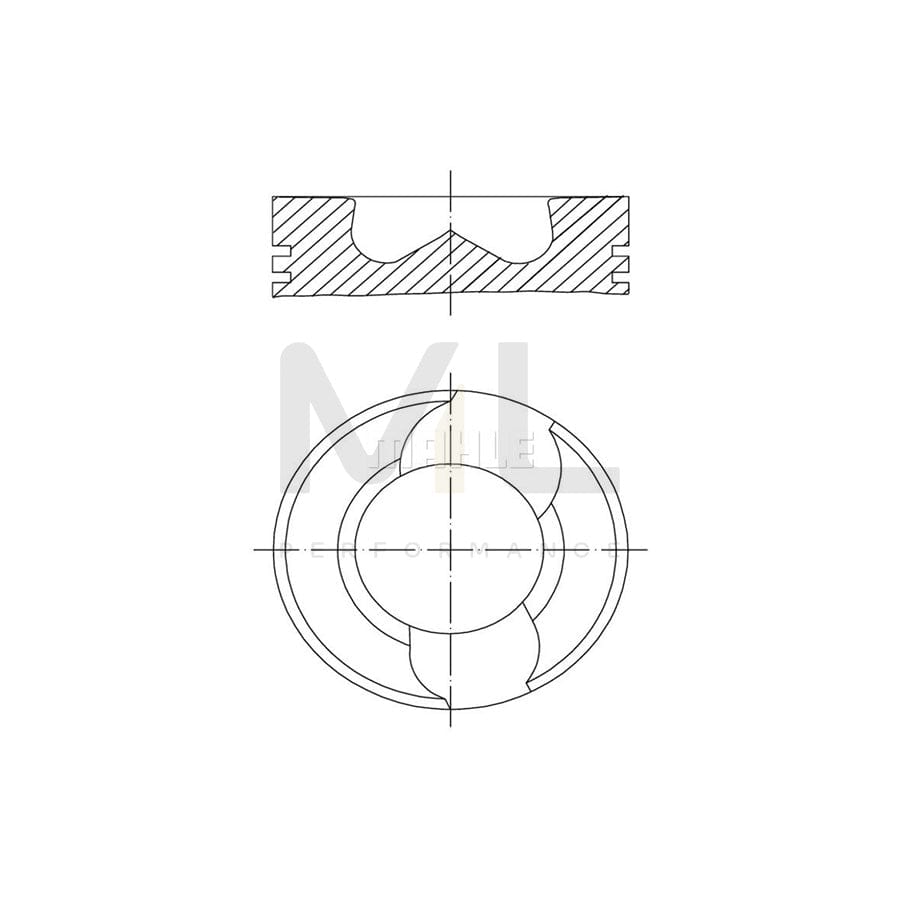 MAHLE ORIGINAL 030 98 01 Piston 81,26 mm, with cooling duct, with piston ring carrier | ML Performance Car Parts