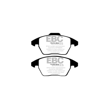 EBC PD08KF422 Peugeot Yellowstuff Front Brake Pad & USR Disc Kit - Girling/TRW/CBI/TRW/Bosch Caliper 2 | ML Performance UK Car Parts