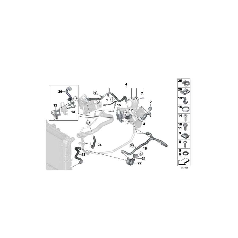 Genuine BMW 11538573717 F20 F30 G12 Bracket, Changeover Valve (Inc. 220d, 520d & 520dX) | ML Performance UK Car Parts