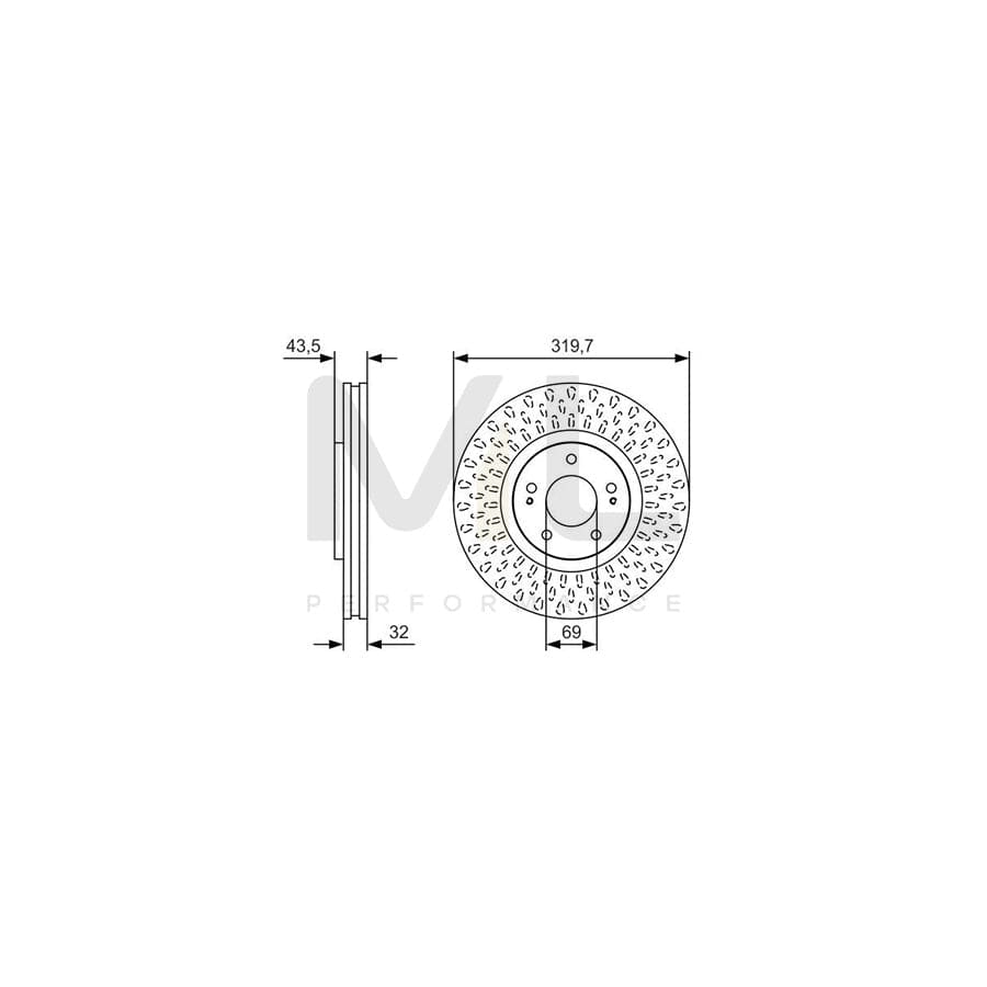 BOSCH 0 986 479 T01 Brake Disc for MITSUBISHI LANCER Vented, Oiled | ML Performance Car Parts