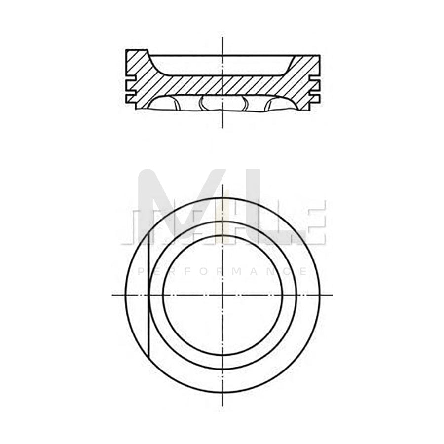 MAHLE ORIGINAL 030 31 01 Piston 83,01 mm, with piston rings | ML Performance Car Parts