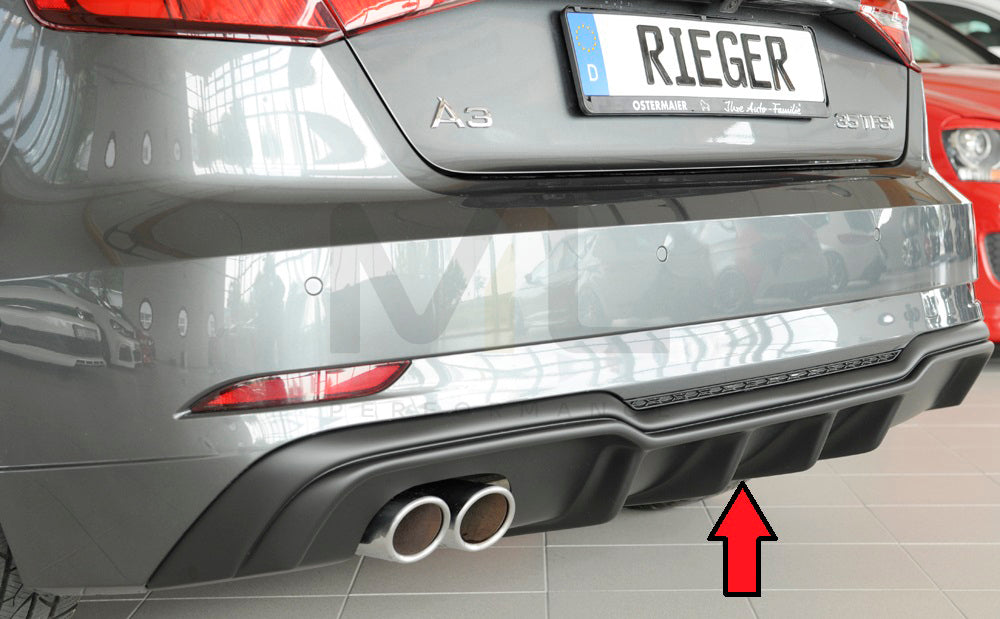 Rieger 00056820 Audi 8V A3 Rear Diffuser 1 | ML Performance UK Car Parts