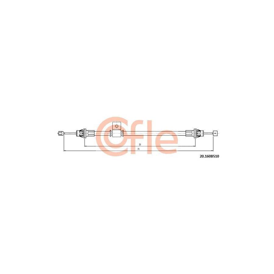 Cofle 92.20.160B510 Hand Brake Cable For Jeep Grand Cherokee Iv (Wk, Wk2)