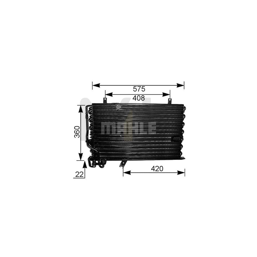 MAHLE ORIGINAL AC 205 000S Air conditioning condenser for BMW 5 Series without dryer | ML Performance Car Parts