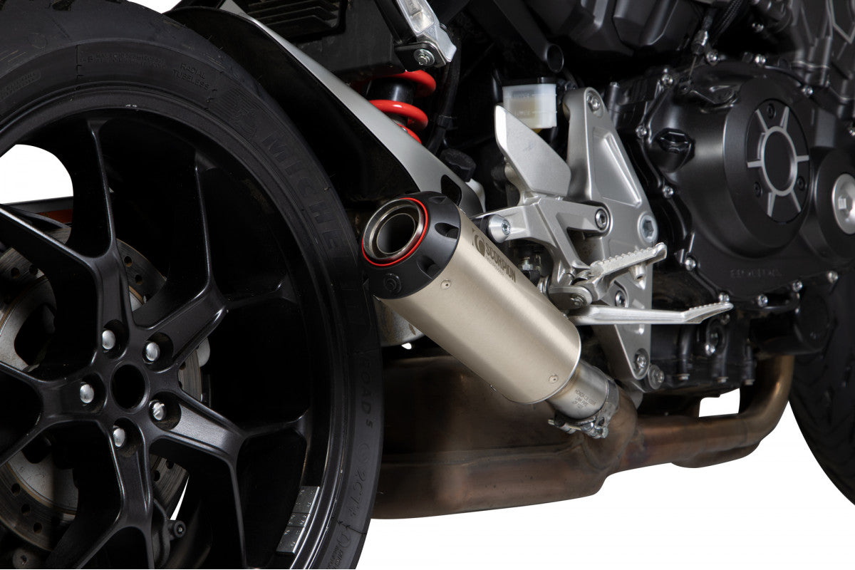 Scorpion PHA187TEO Honda CB1000 R Red Power Slip-On - Titanium Sleeve | ML Performance UK UK