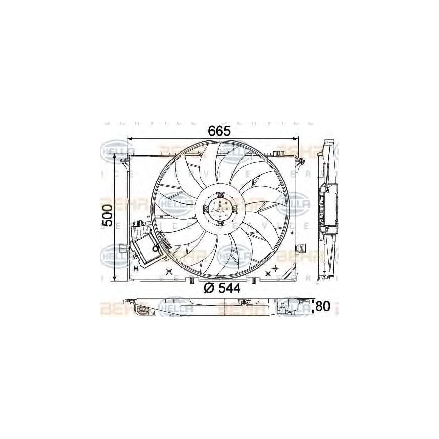 Hella 8EW 351 040-091 Fan, Radiator