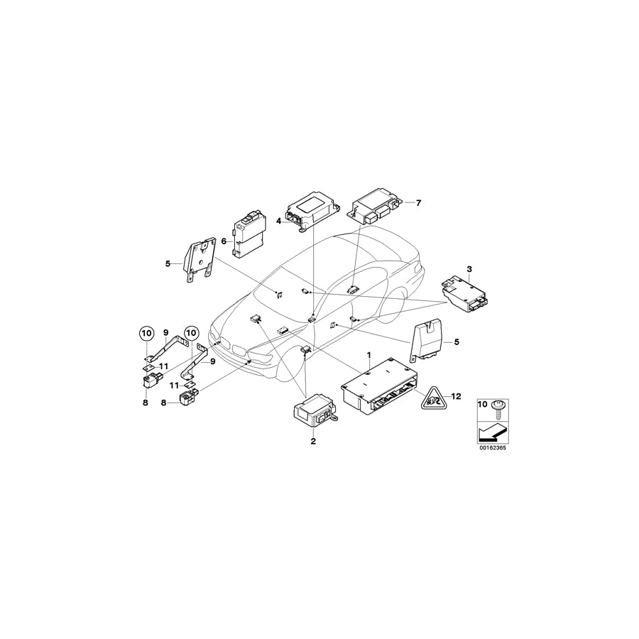 Genuine BMW 65776949904 RR1 E66 E67 Sensor, Passenger's Seat (Inc. 745Li, 745i & 735Li) | ML Performance UK