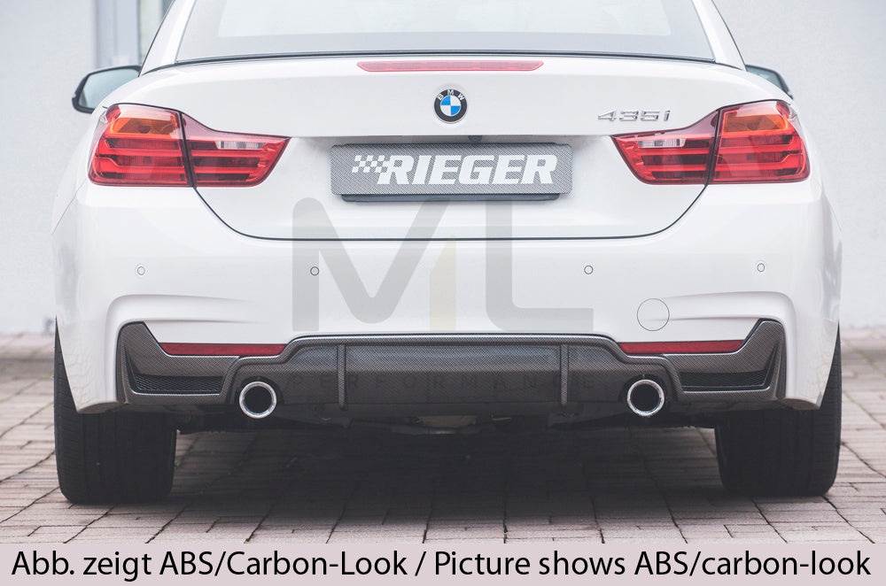 Rieger 00053488 BMW 4 Series F32 F33 F36 Rear Diffuser 2 | ML Performance UK Car Parts