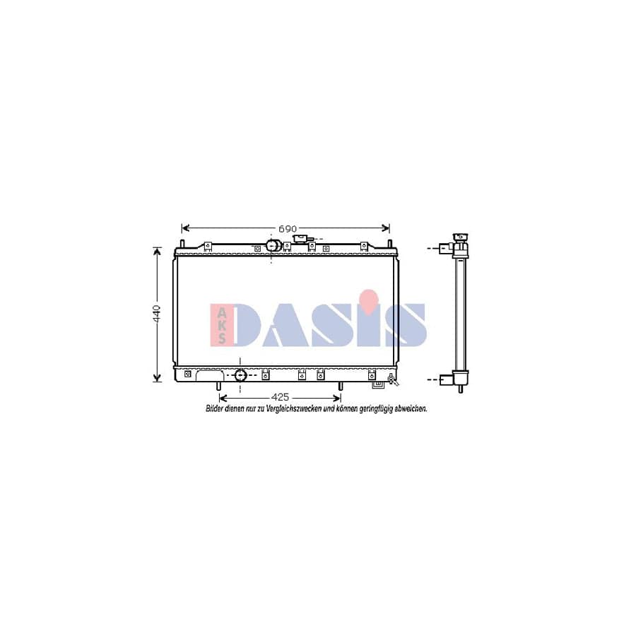 AKS Dasis 140047N Engine Radiator For Mitsubishi Galant | ML Performance UK