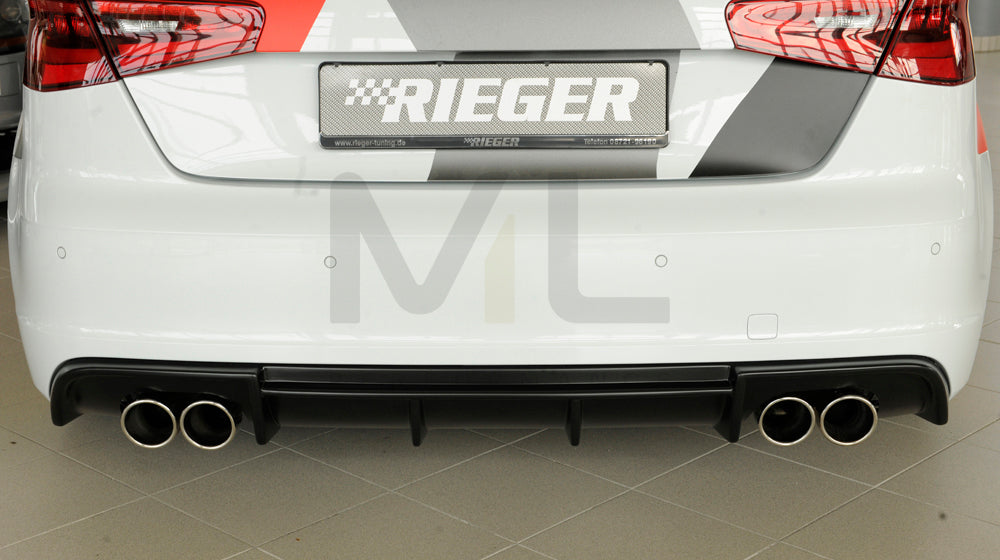 Rieger 00056805 Audi 8V A3 Rear Diffuser 5 | ML Performance UK Car Parts