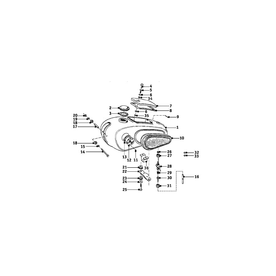 Genuine BMW 16110009950 26 Tank Bracket, Rear U-BÜGEL (Inc.  & R26) | ML Performance UK Car Parts