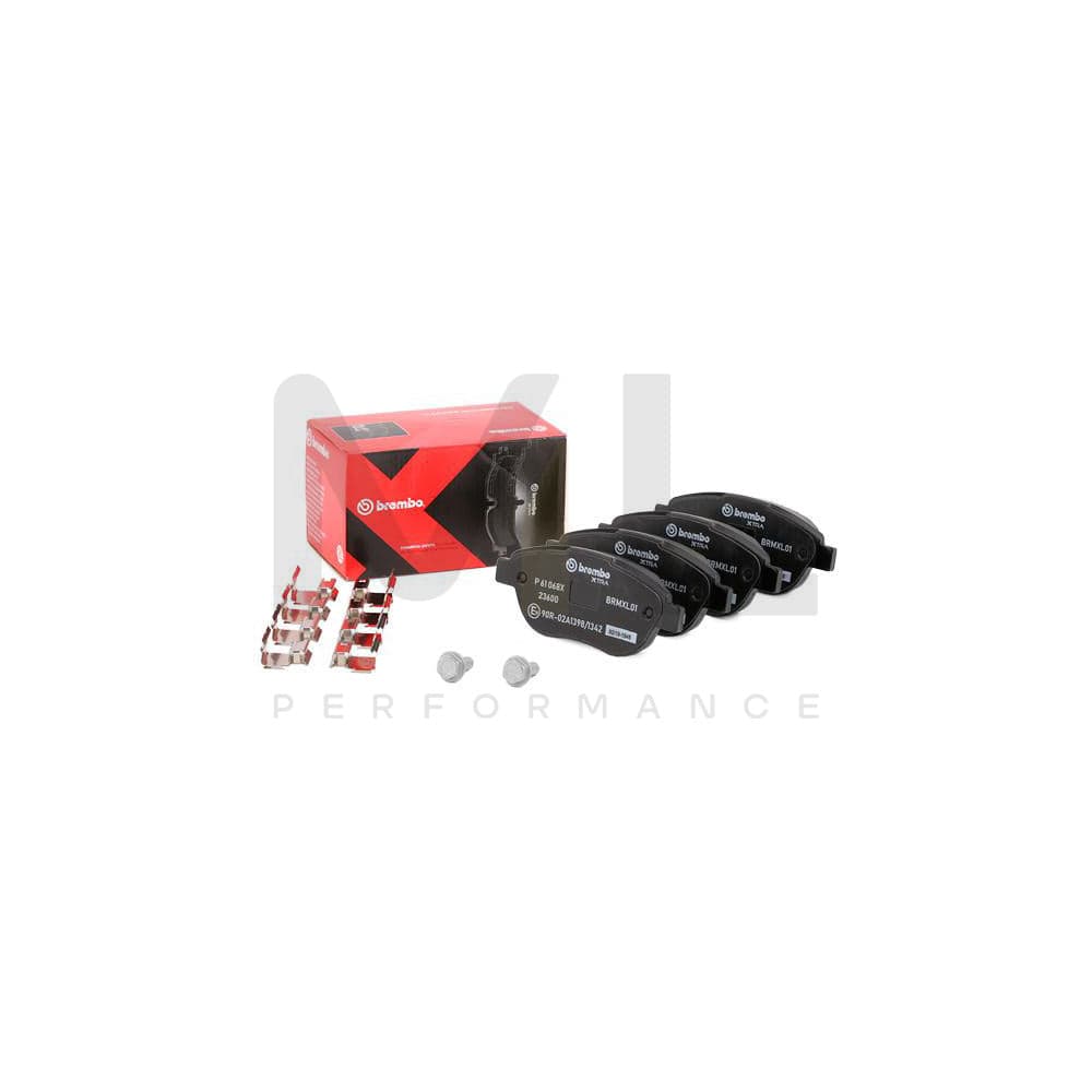 Brembo P 61 068X Brake Pad Set Excl. Wear Warning Contact, With Brake Caliper Screws | ML Performance Car Parts