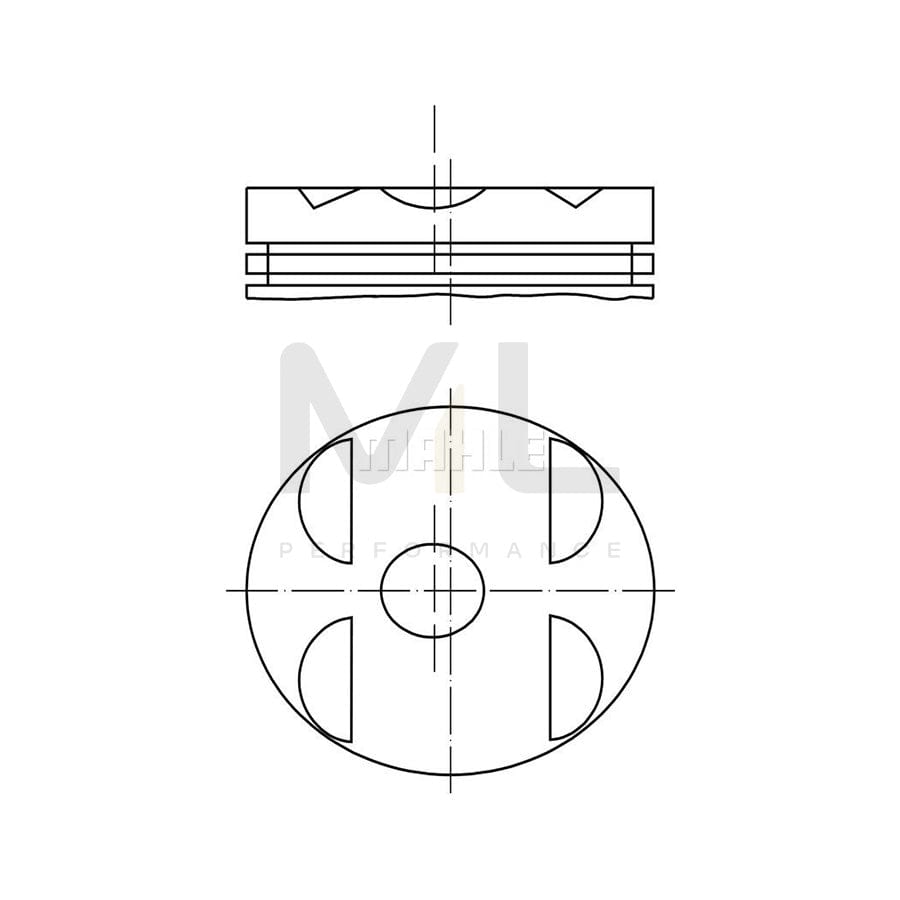 MAHLE ORIGINAL 001 04 10 Piston 89,0 mm, with cooling duct, with piston ring carrier | ML Performance Car Parts