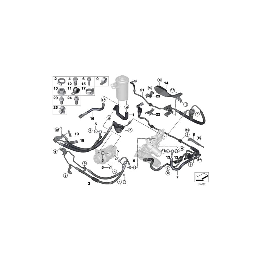 Genuine BMW 32416783880 E70 Bracket, Return Line (Inc. X5 3.0si & X5 4.8i) | ML Performance UK Car Parts