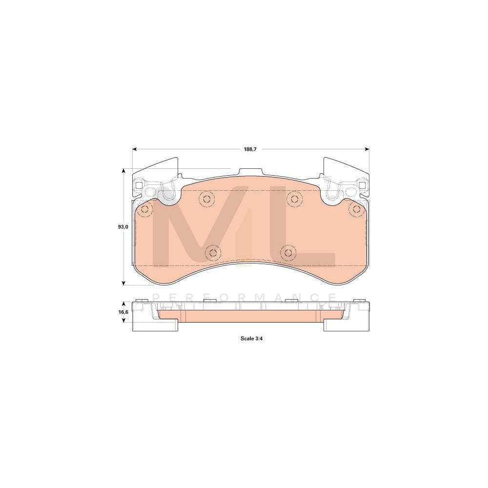 TRW Gdb1911 Brake Pad Set Prepared For Wear Indicator | ML Performance Car Parts