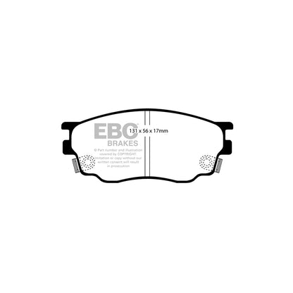 EBC PD06KF381 Mazda 6 Greenstuff Front Brake Pad & USR Disc Kit - Akebono Caliper 2 | ML Performance UK Car Parts