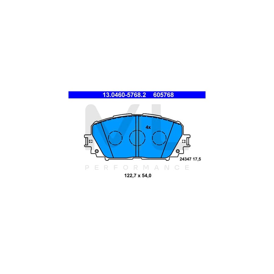 ATE 13.0460-5768.2 Brake pad set excl. wear warning contact | ML Performance Car Parts