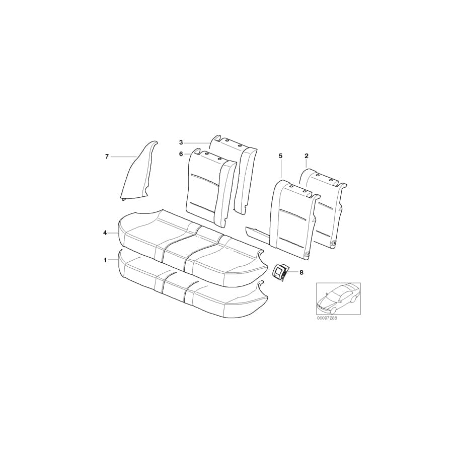 Genuine BMW 52207053141 E39 Cover Isofix GRAU (Inc. 525i, 523i & 525d) | ML Performance UK Car Parts