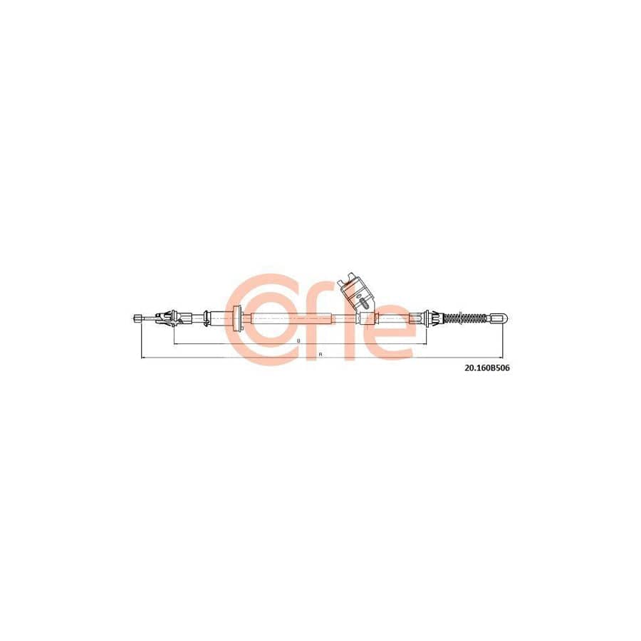 Cofle 92.20.160B506 Hand Brake Cable For Jeep Cherokee Iii (Kj)