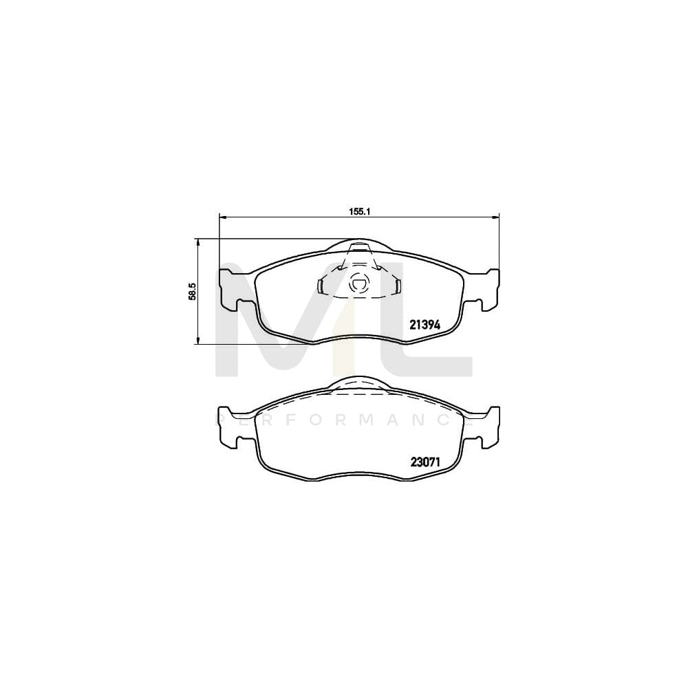 Hella 8DB 355 007-641 Brake Pad Set Not Prepared For Wear Indicator | ML Performance Car Parts