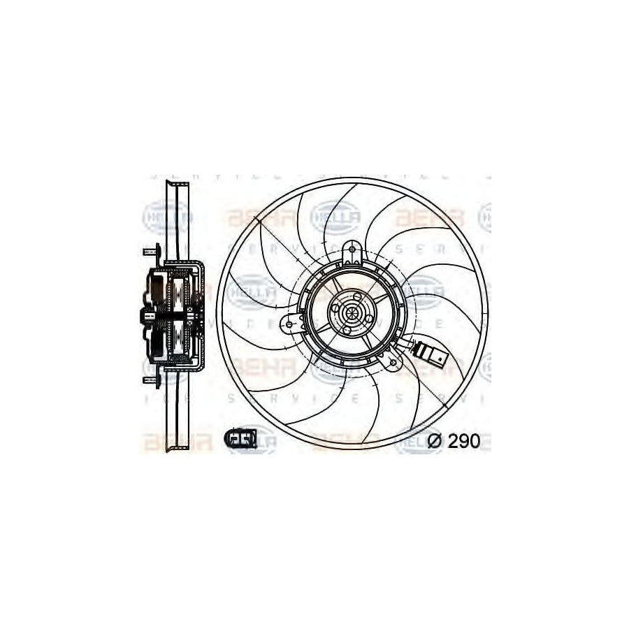 Hella 8EW 351 040-081 Fan, Radiator