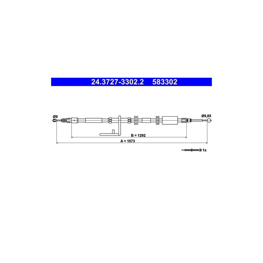 ATE 24.3727-3302.2 Hand Brake Cable For Land Rover Freelander