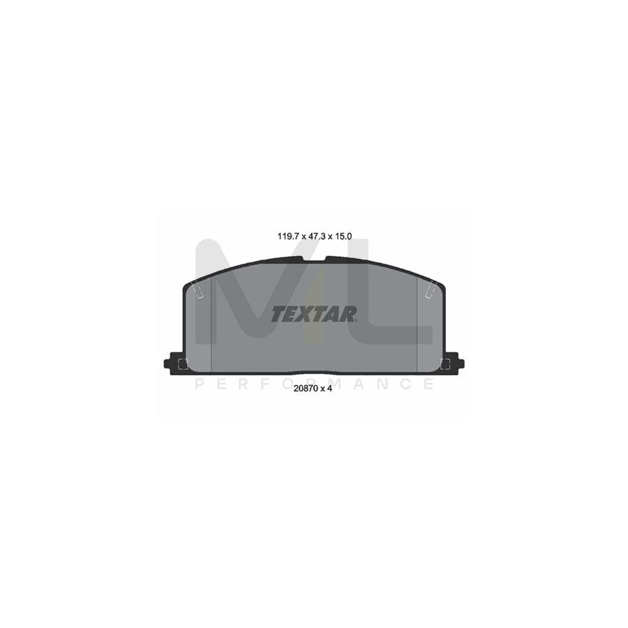 TEXTAR 2087001 Brake pad set prepared for wear indicator | ML Performance Car Parts