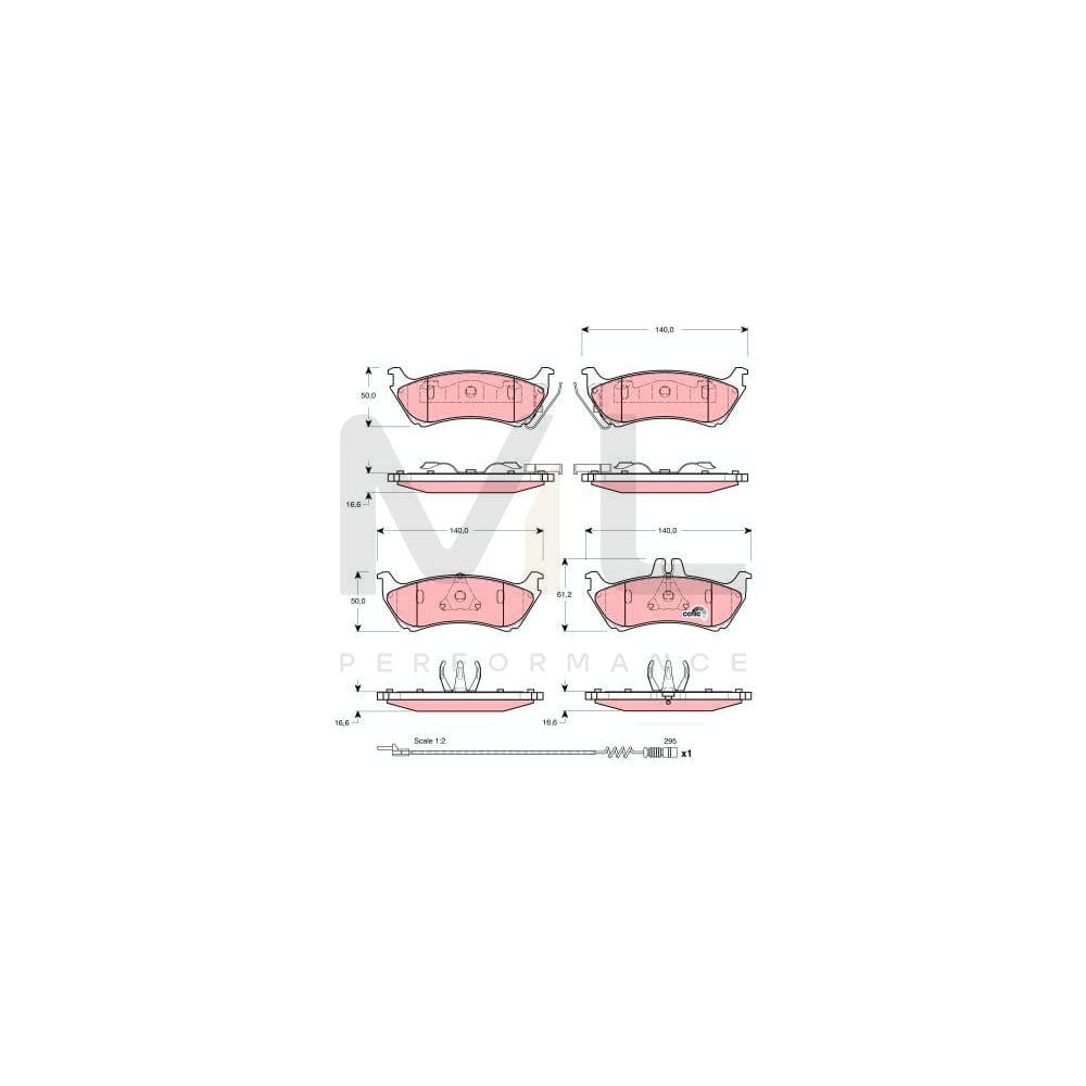 TRW Cotec Gdb1456 Brake Pad Set Suitable For Mercedes-Benz Ml-Class (W163) Incl. Wear Warning Contact | ML Performance Car Parts