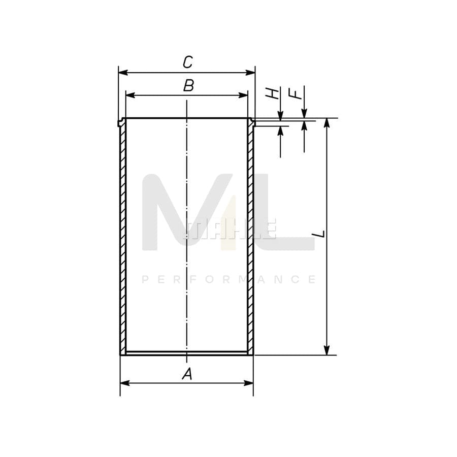 MAHLE ORIGINAL 530 WN 01 00 Cylinder Sleeve 120,0mm | ML Performance Car Parts