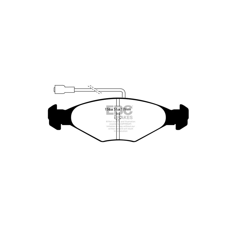 EBC DP384 Talbot Ultimax Front Brake Pads (Inc. Alpine & Solara) 2 | ML Performance UK Car Parts