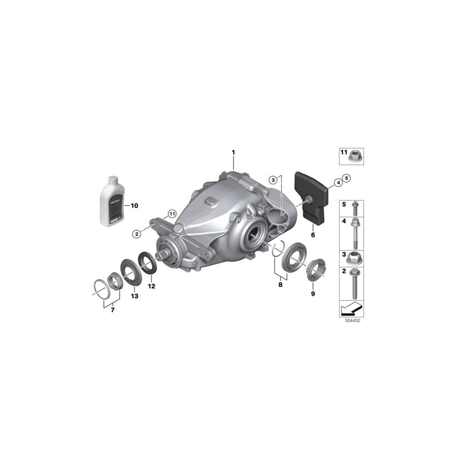 Genuine BMW 33107599466 F21 F32 F22 Rear-Axle-Drive I=3,08 (Inc. 116i, 114d & 320i) | ML Performance UK Car Parts