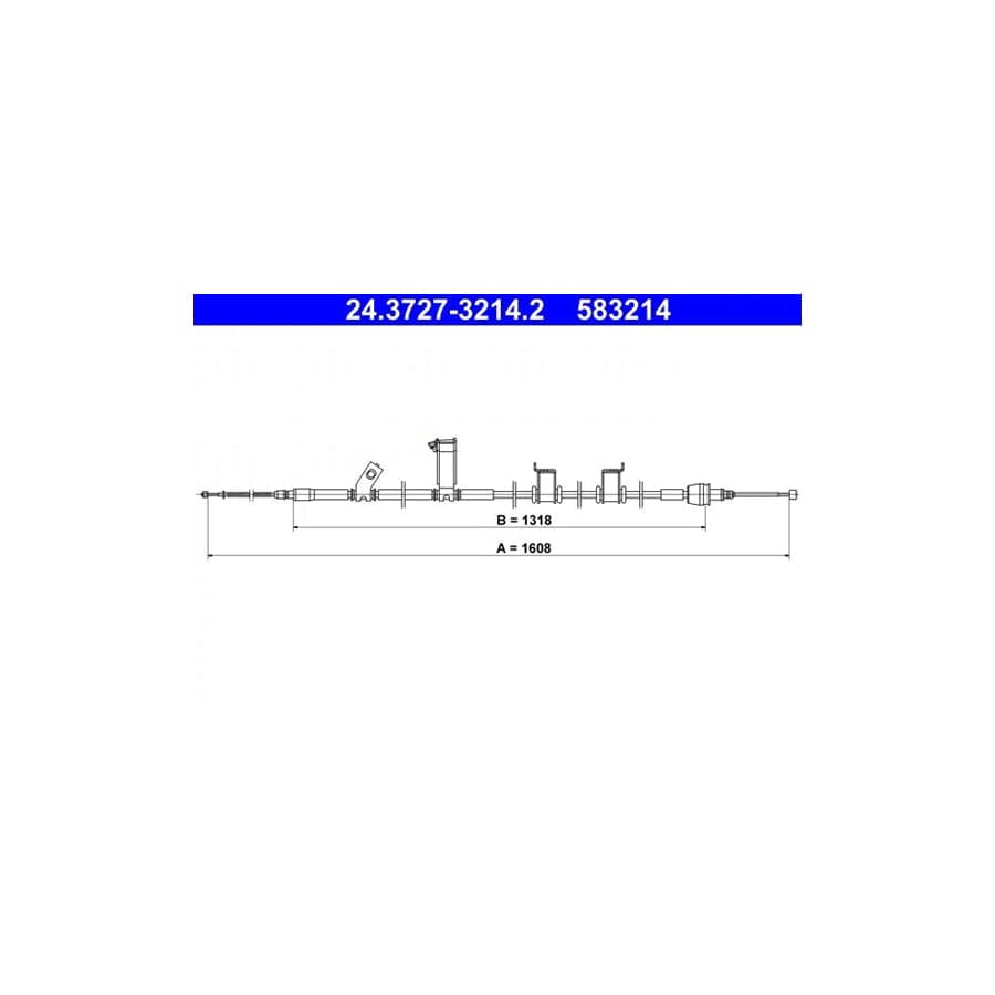 ATE 24.3727-3214.2 Hand Brake Cable