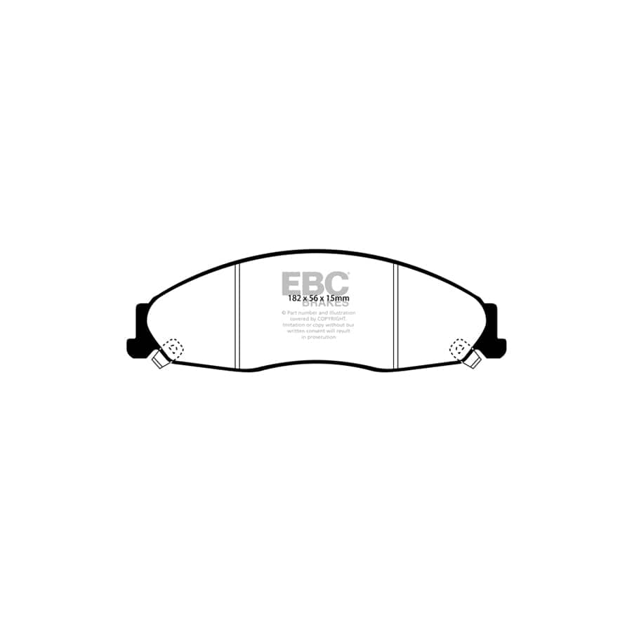 EBC PD11KF611 Cadillac Greenstuff Front Brake Pad & GD Disc Kit (Inc. CTS & STS) 2 | ML Performance UK Car Parts