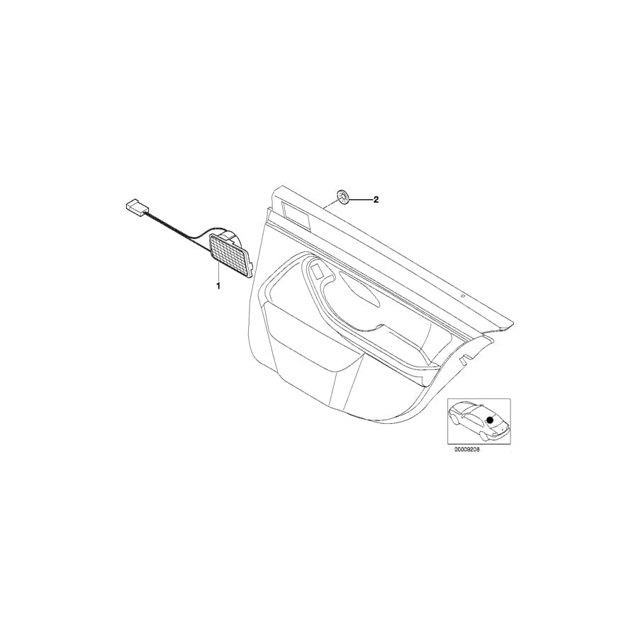 Genuine BMW 65138362543 E39 Left Medium Treble Loudspeaker MARINEBLAU (Inc. 540iP, 520d & 523i) | ML Performance UK Car Parts