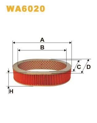 WIX Filters WA6020 Air Filter For Nissan Bluebird Saloon (U11)