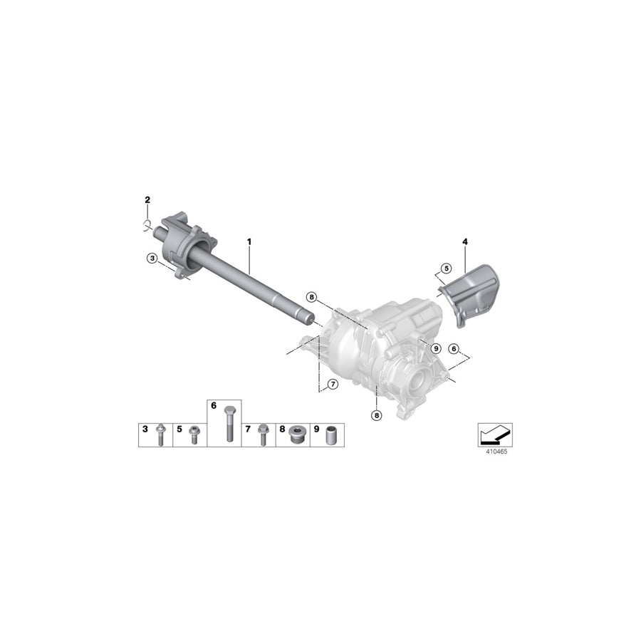 Genuine BMW 31607646906 F48 Intermediate Shaft With Support Tube (Inc. Cooper SD ALL4, X2 18dX & JCW ALL4) | ML Performance UK