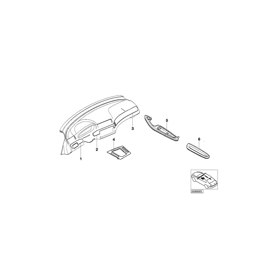 Genuine BMW 51437895833 E46 Armrest, Aluminium, Rear Left SCHWARZ/SHADOW (Inc. 320Ci, 330Cd & 320Cd) | ML Performance UK Car Parts