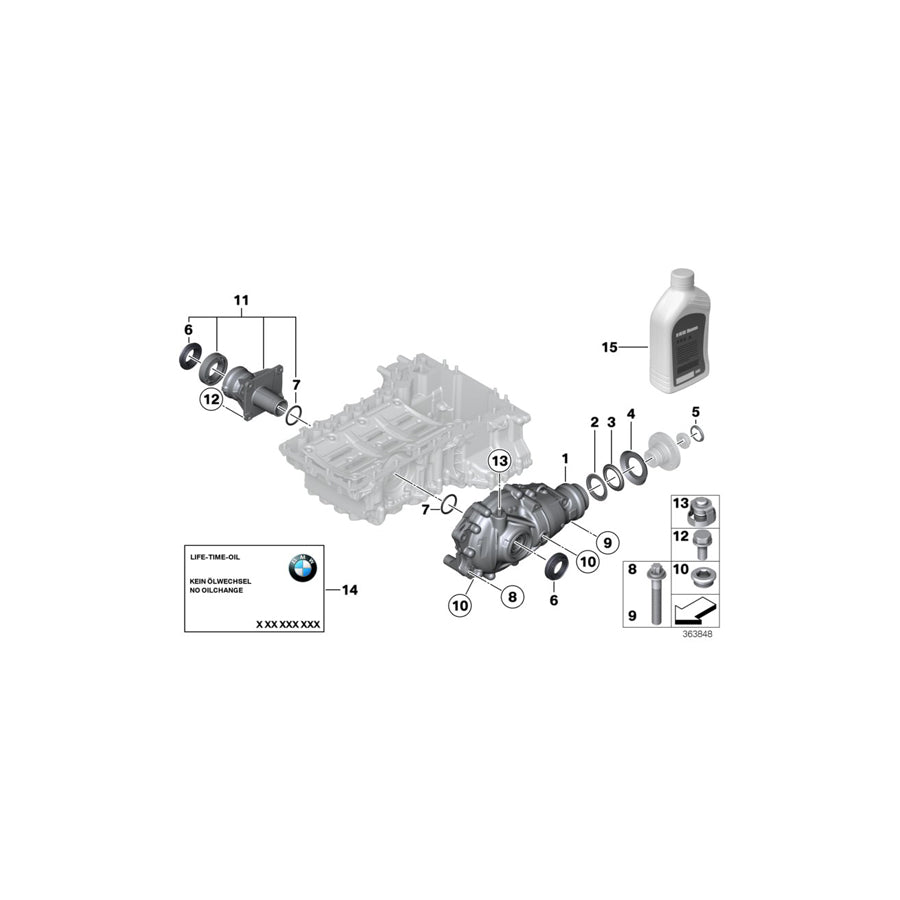 Genuine BMW 31508635862 F30 F32 F31 Final Drive (Front Axle) I=3,38 (Inc. 320iX & 420iX) | ML Performance UK