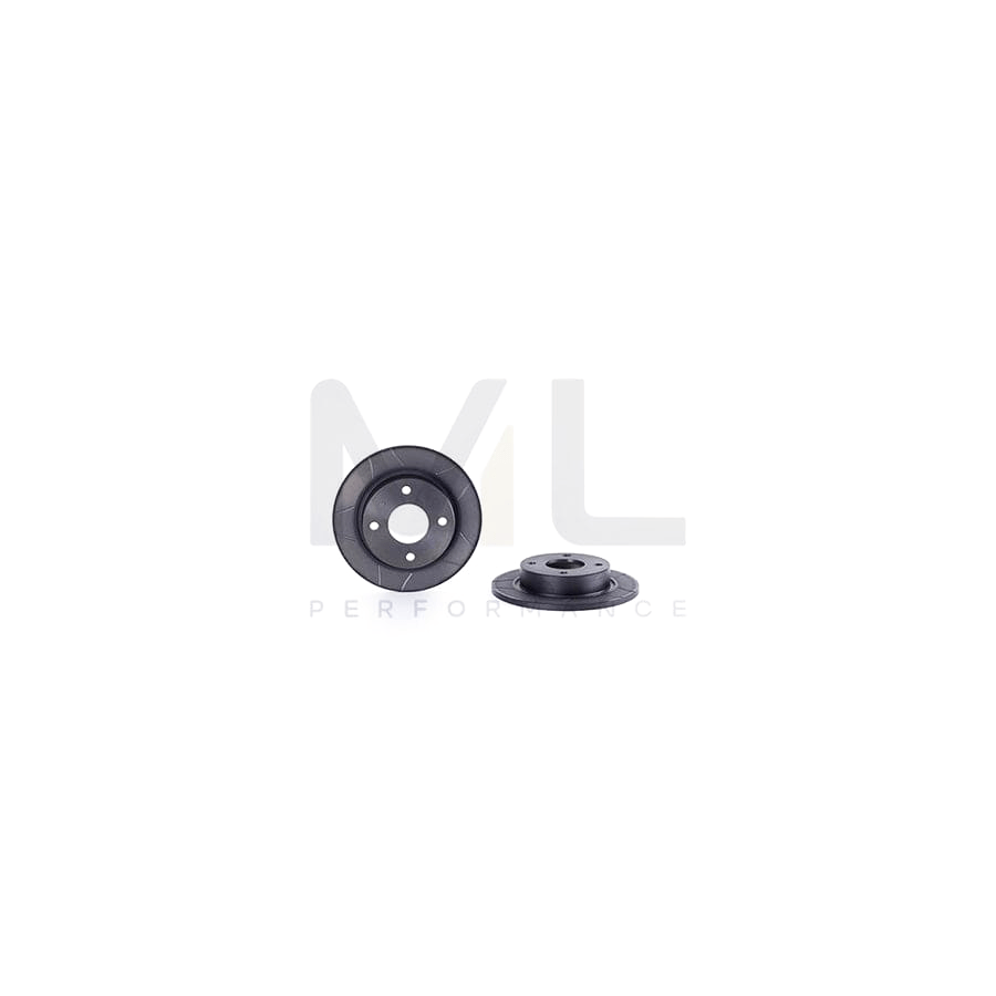 BREMBO MAX LINE 08.5164.76 Brake Disc Slotted, Solid, Coated, with serrated spring disc | ML Performance Car Parts