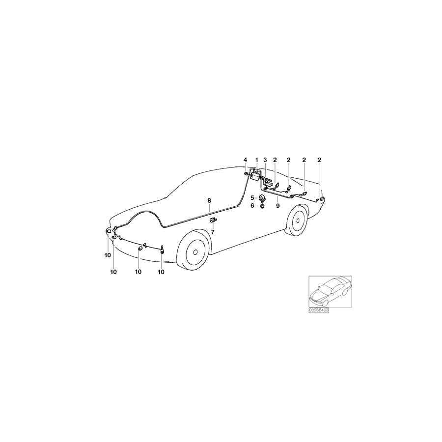 Genuine BMW 66206989209 E85 E64 E61 Ultrasonic Sensor, Silver Stone WA29 (Inc. 540iP, 528i & 545i) | ML Performance UK