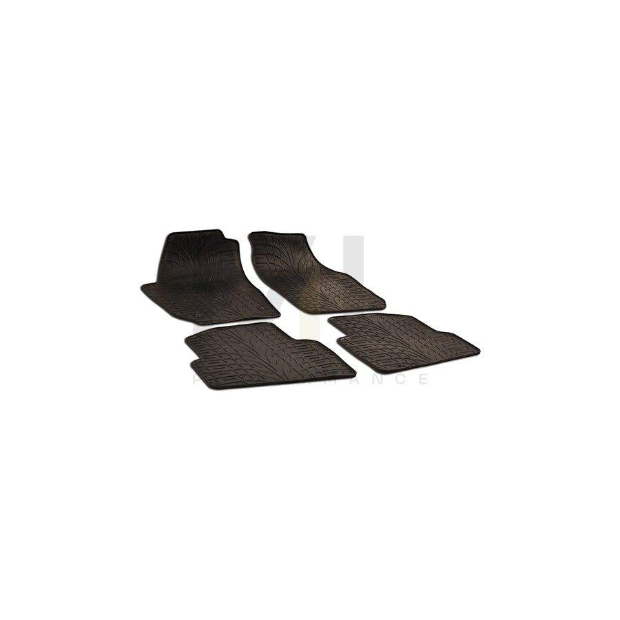 WALSER Tailored 50496 Floor mat set for SKODA Fabia II Combi (545) Elastomer, Front and Rear, Quantity: 4, Black | ML Performance Car Parts