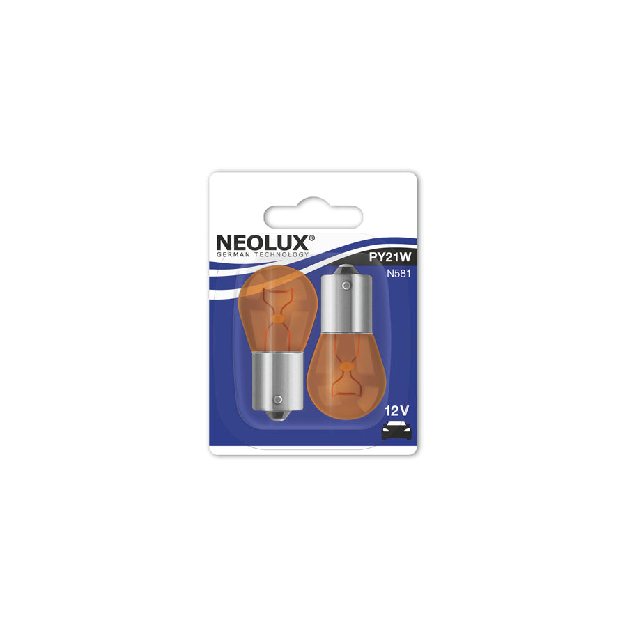 NEOLUX  N581-02B 12v 21w BAU15s amber (581) Twin blister | ML Performance