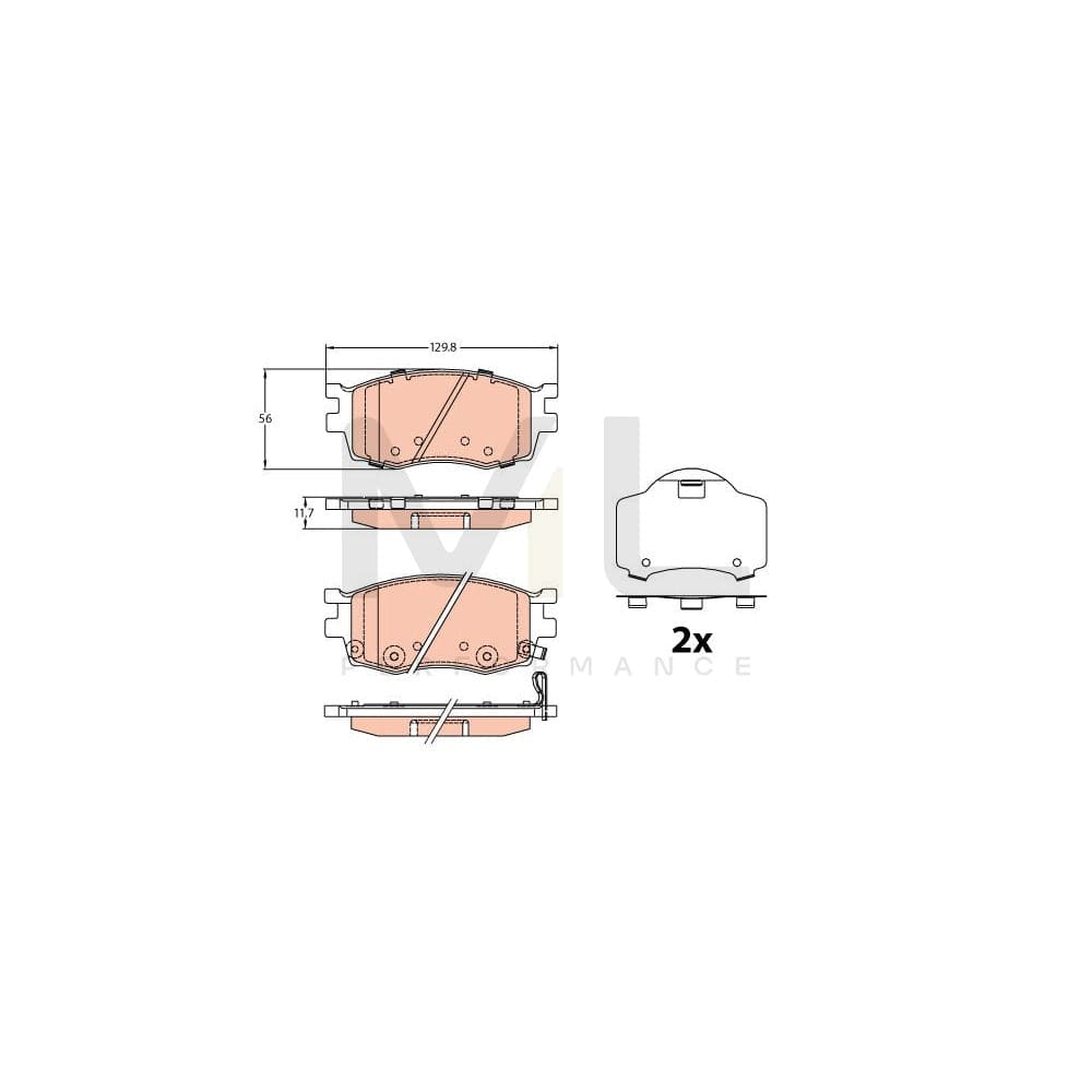 TRW Gdb3226 Brake Pad Set Prepared For Wear Indicator | ML Performance Car Parts