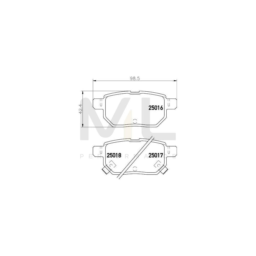 Hella 8DB 355 014-991 Brake Pad Set With Acoustic Wear Warning | ML Performance Car Parts