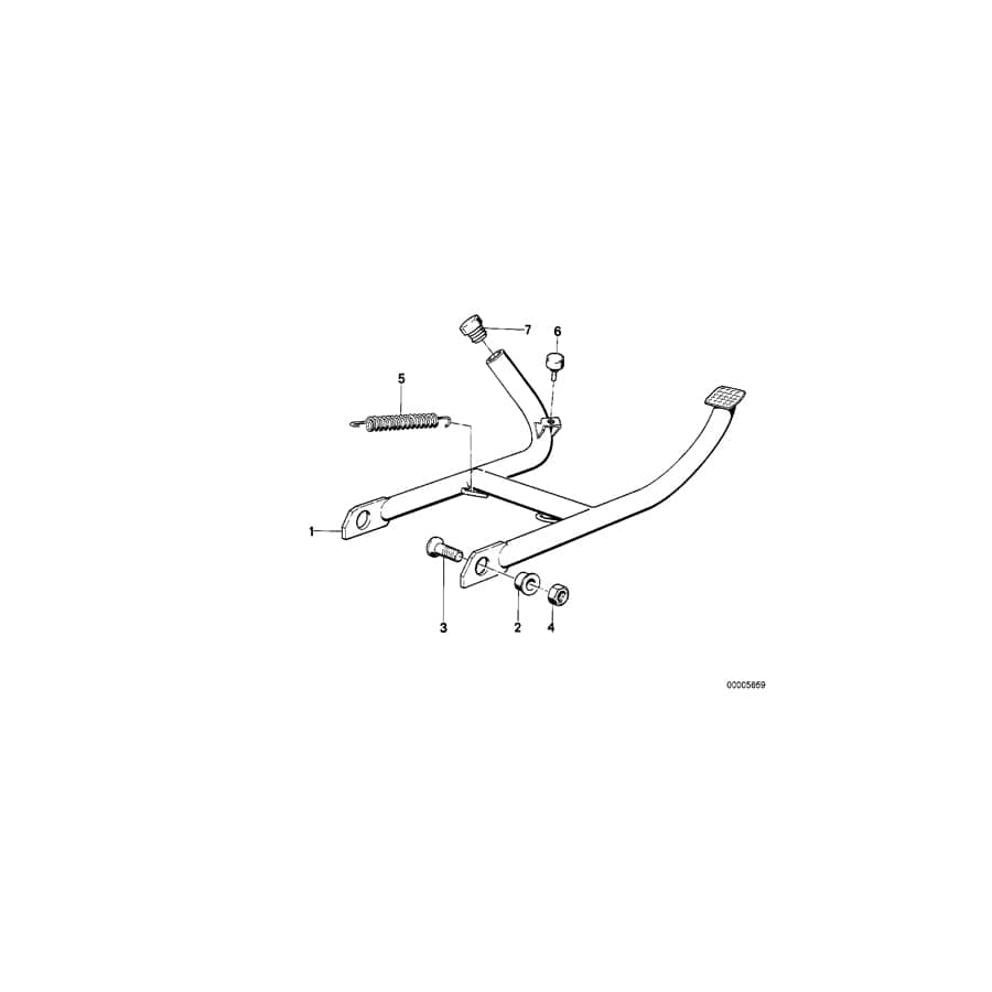 Genuine BMW 46522312444 Center Stand (Inc. R 100 R) 1 | ML Performance UK Car Parts