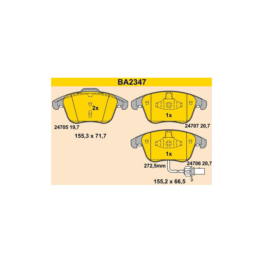 Barum BA2347 Brake Pad Set