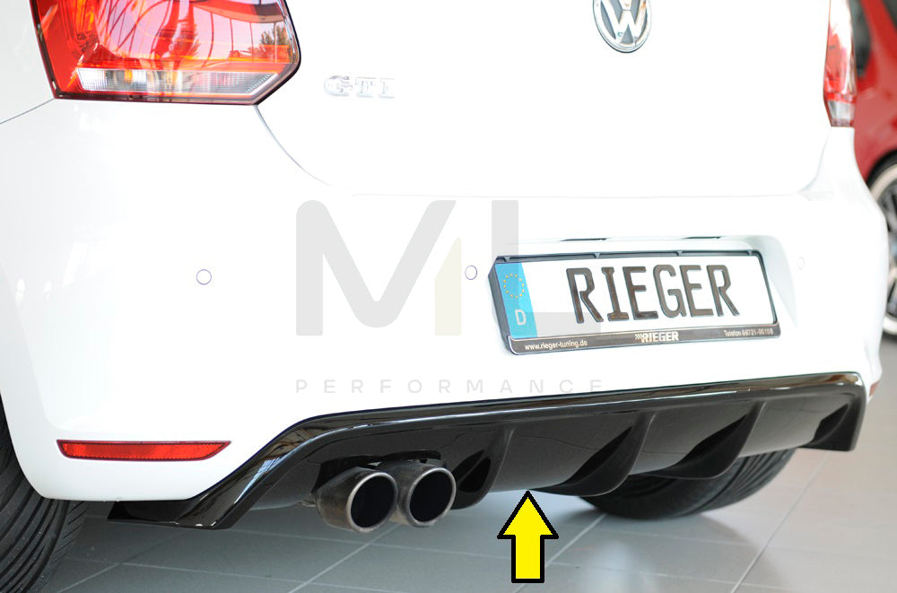 Rieger 00088039 VW 6R Mk6 Polo Rear Diffuser 1 | ML Performance UK Car Parts