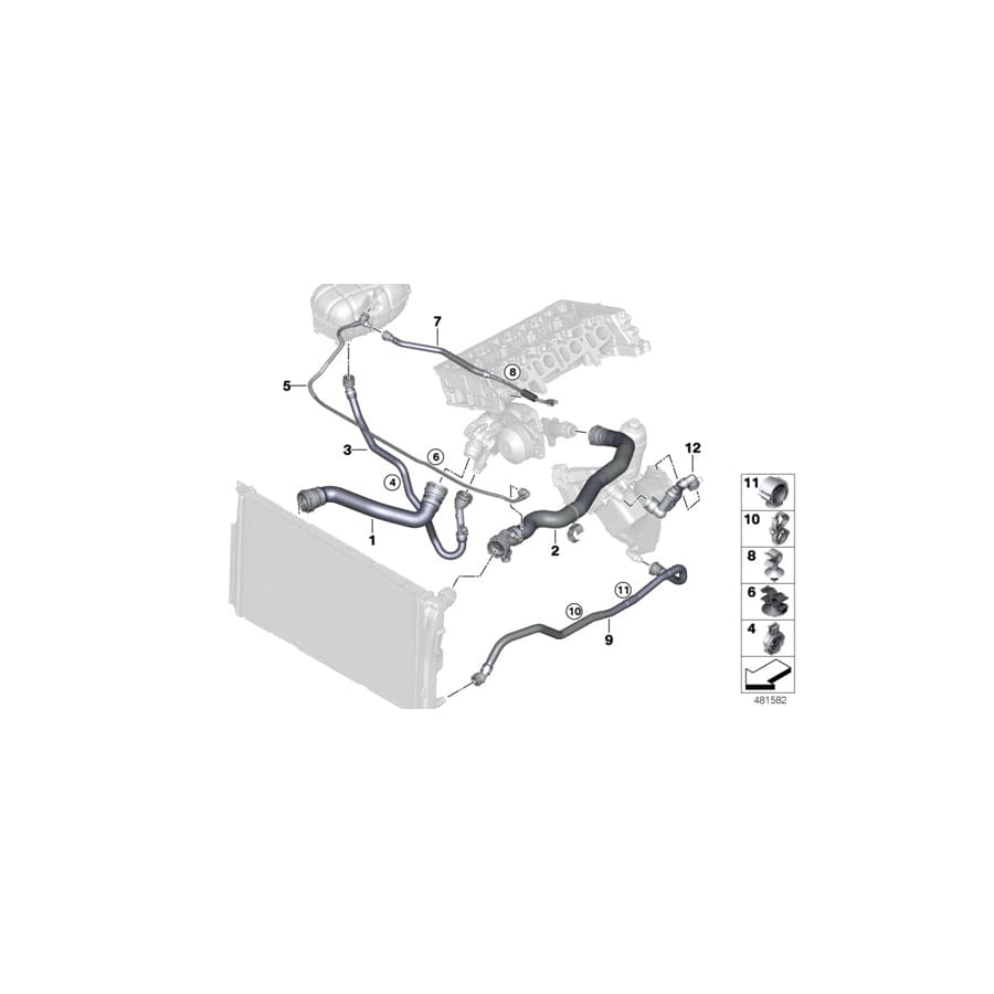 Genuine BMW 11538571359 F30 G07 F22 Bracket For Coolant Line (Inc. 750dX, 420dX & 318dX) | ML Performance UK Car Parts