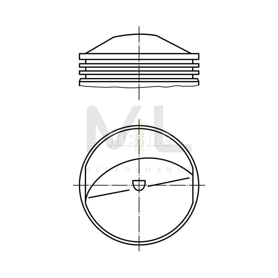 MAHLE ORIGINAL 503 71 00 Piston for PORSCHE 911 95,0 mm, without cooling duct | ML Performance Car Parts