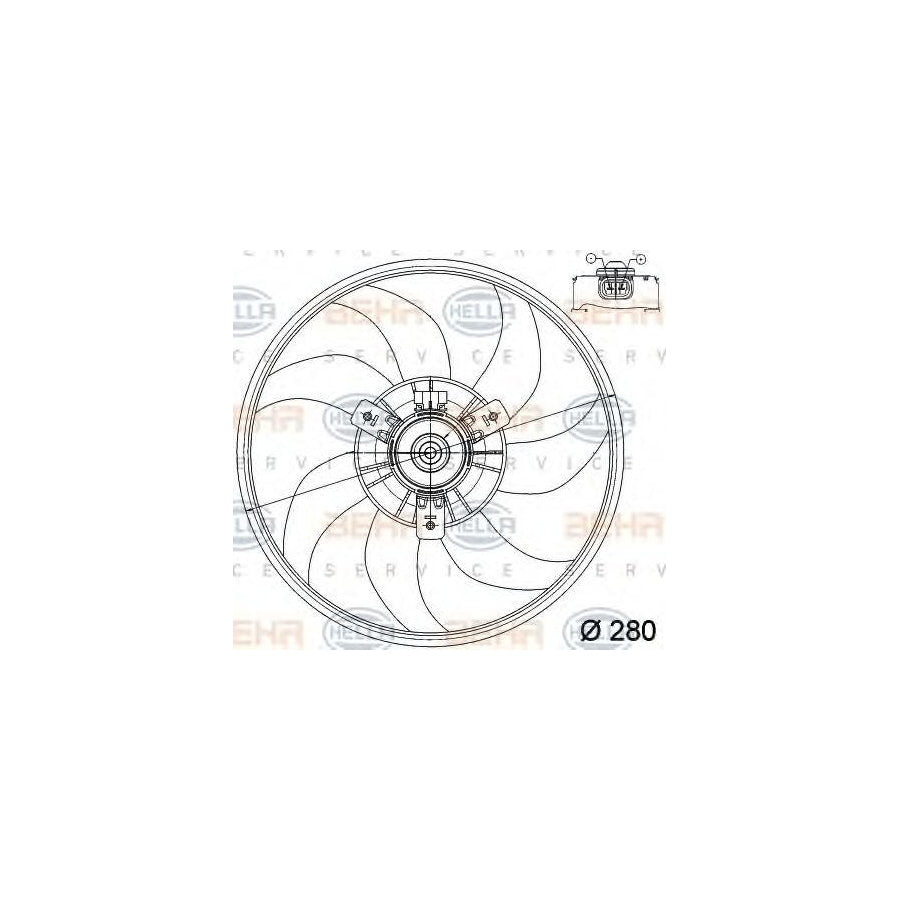 Hella 8EW 351 039-761 Fan, Radiator